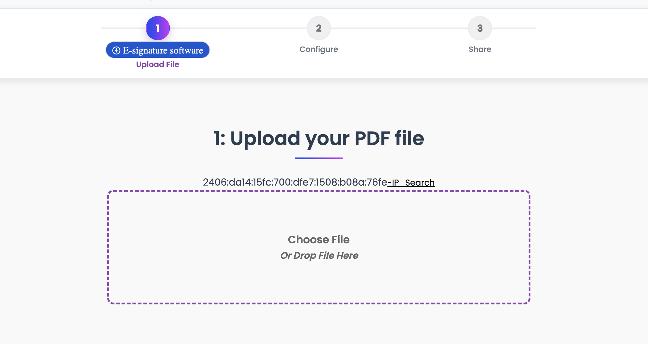 Upload Section in MaiPDF